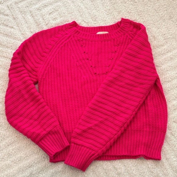 NWOT Women’s Knit Fuscia Pink Knit Sweater - Size Small - Picture 2 of 4